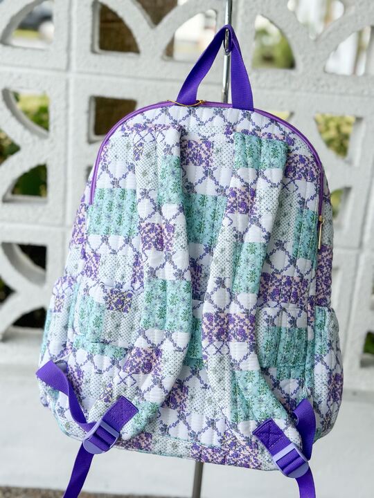 Trellis Patchwork Quilted Backpack by Simply Southern