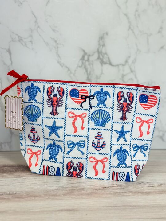 Lobster Patchwork Seaside Pouch by Simply Southern