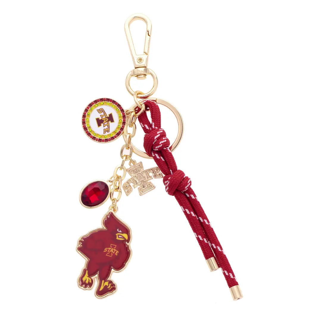 Iowa State Cardinals Cluster Bag Charm in Cardinal By Canvas (Ready To Ship)