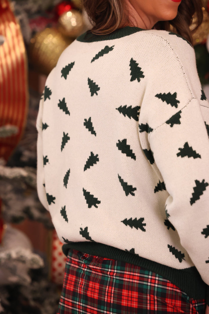 Christmas Forest Knit Pullover by Jess Lea (PREORDER: Ships in October)