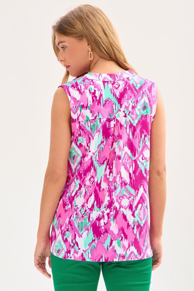 Dear Scarlett Lizzy Tank Top in Pink/Teal