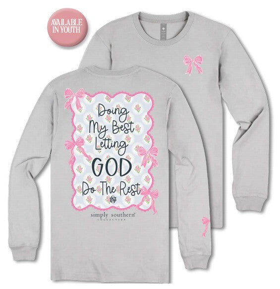 'Doing My Best' Bow Long Sleeve Tee by Simply Southern