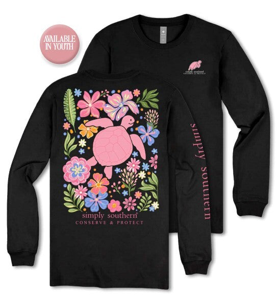 Tropical Turtle Long Sleeve Tracking Tee by Simply Southern