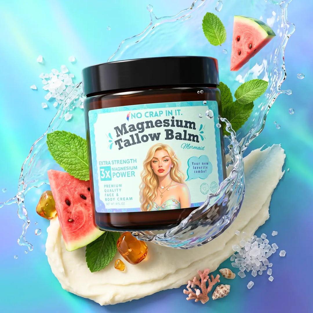 PREORDER: Mermaid Magnesium Tallow Balm By No Crap In It (Ships in 2-3 Weeks)
