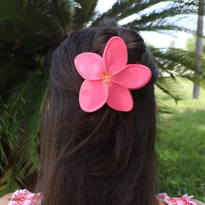 Medium Teleties Flat Shaped Clip - Moana Flower