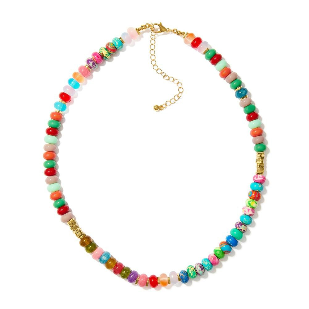 Stone Beaded Candy Necklace