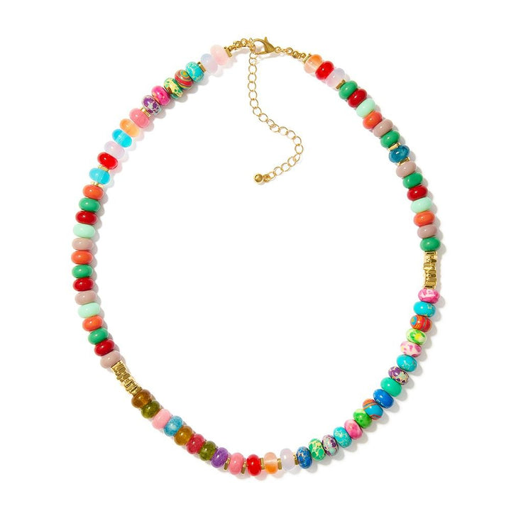 Stone Beaded Candy Necklace