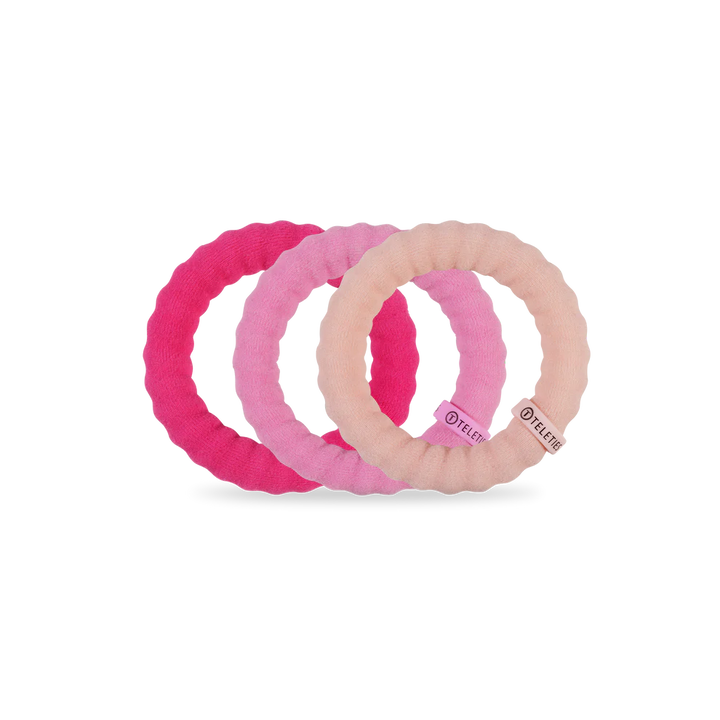 Teleties Nylon Hair Ties - Large Band Pack of 3 - Kiss & Tell