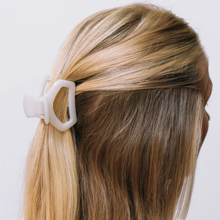 Petite Teleties Open Claw Clip - Coconut White