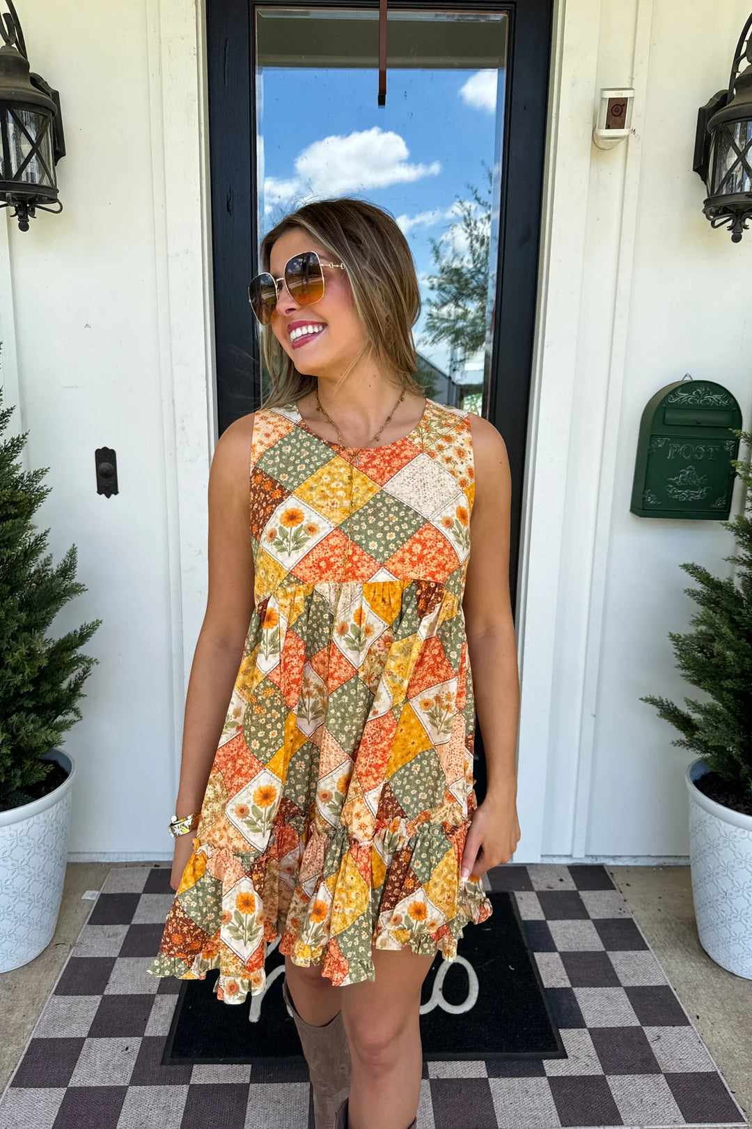 PREORDER: Harvest & Gingham Dress By Blakeley (Ships in September)