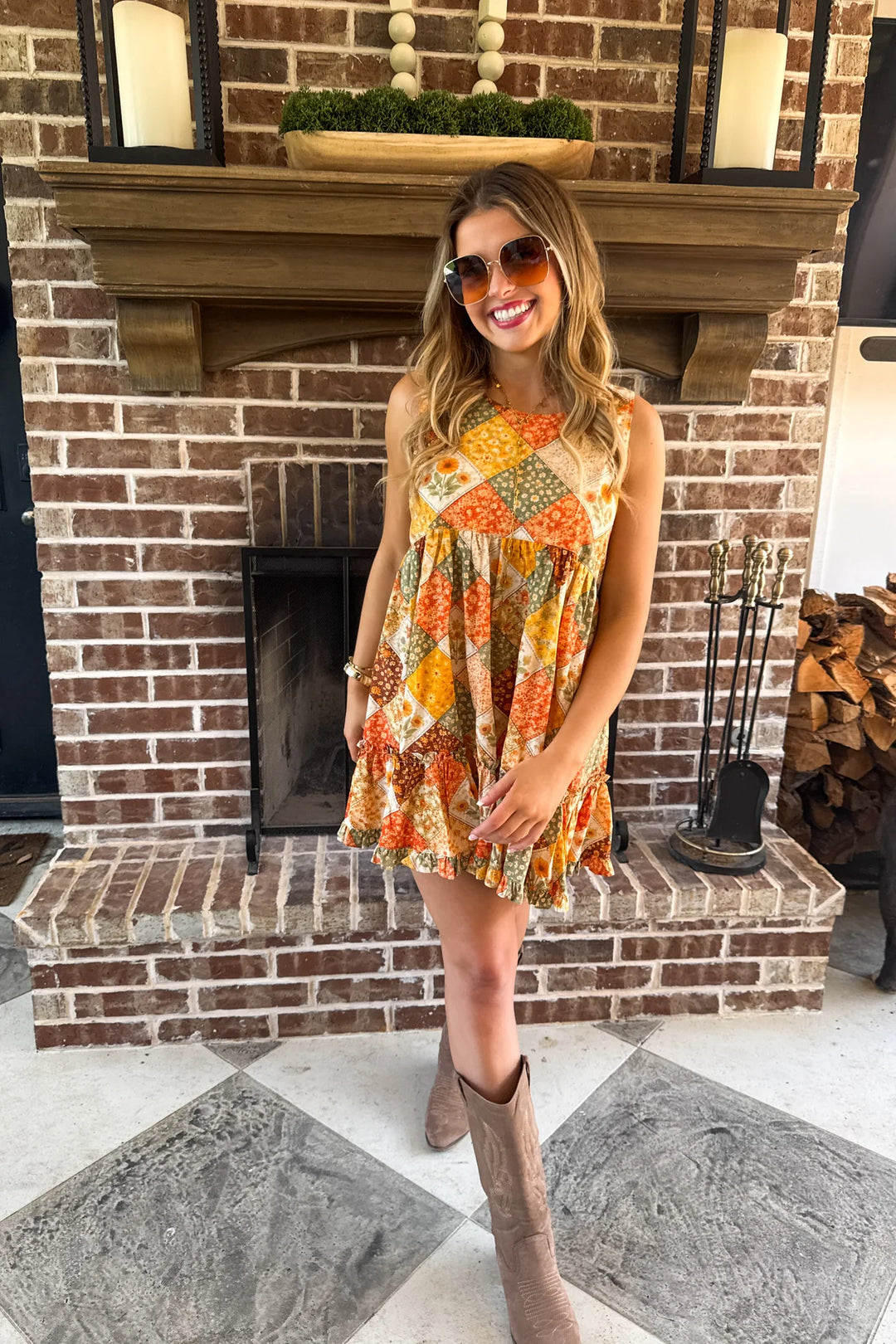 PREORDER: Harvest & Gingham Dress By Blakeley (Ships in September)