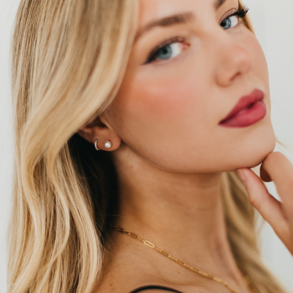 Perfection Pearl Stud Earrings-Earrings-Pretty Simple