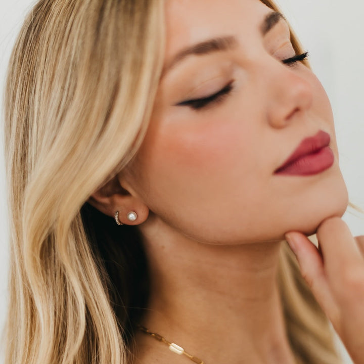 Perfection Pearl Stud Earrings-Earrings-Pretty Simple