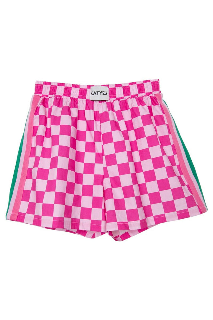 Hot Pink Checkered Boxers  By Katydid