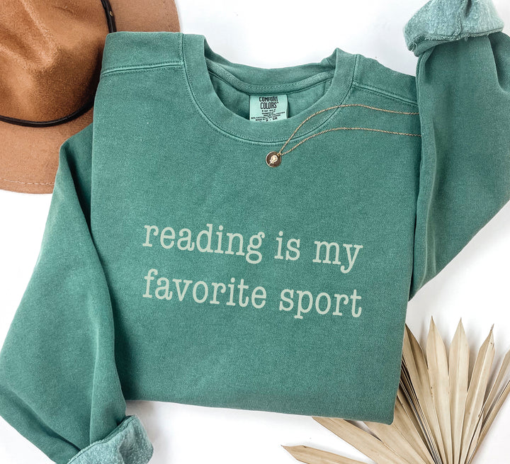 by PrepO: 'Reading is my Favorite Sport' Comfort Colors Graphic (Ships in 2-3 Weeks)