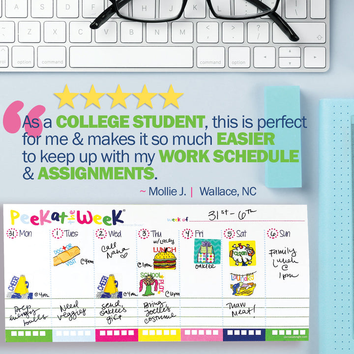 MINI Peek at the Week® Planner Pad | All Bright & Cheery by Denise Albright