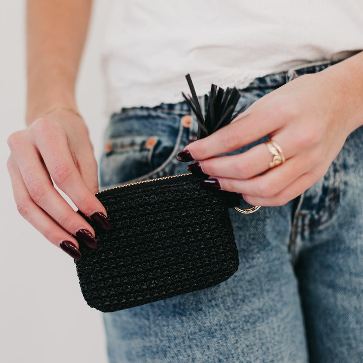 River Raffia Clippable Card Holder Wallet-Wallet-Pretty Simple