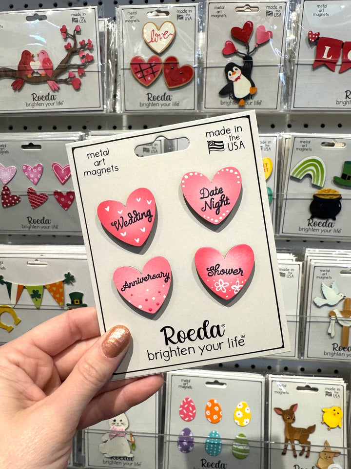 Romance Calendar Magnets Set of 4 by Roeda (LIVE BOX: Ships in 3 Weeks)