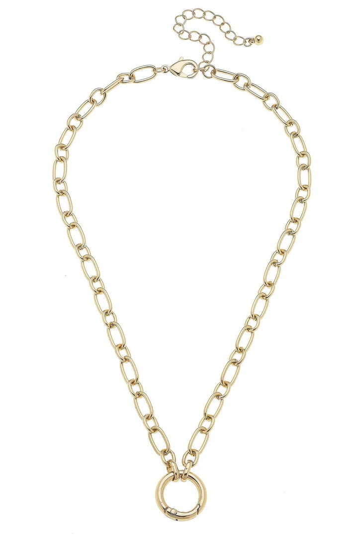 Sasha Charm Necklace Base in Shiny Gold By Canvas