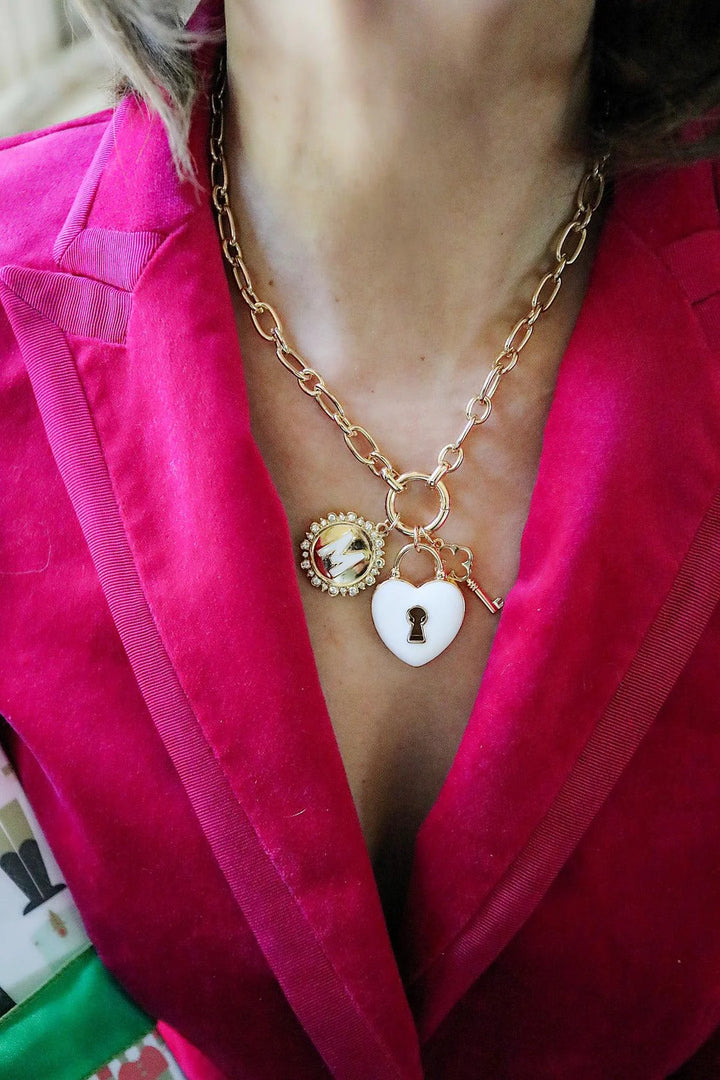 Sasha Charm Necklace Base in Shiny Gold By Canvas