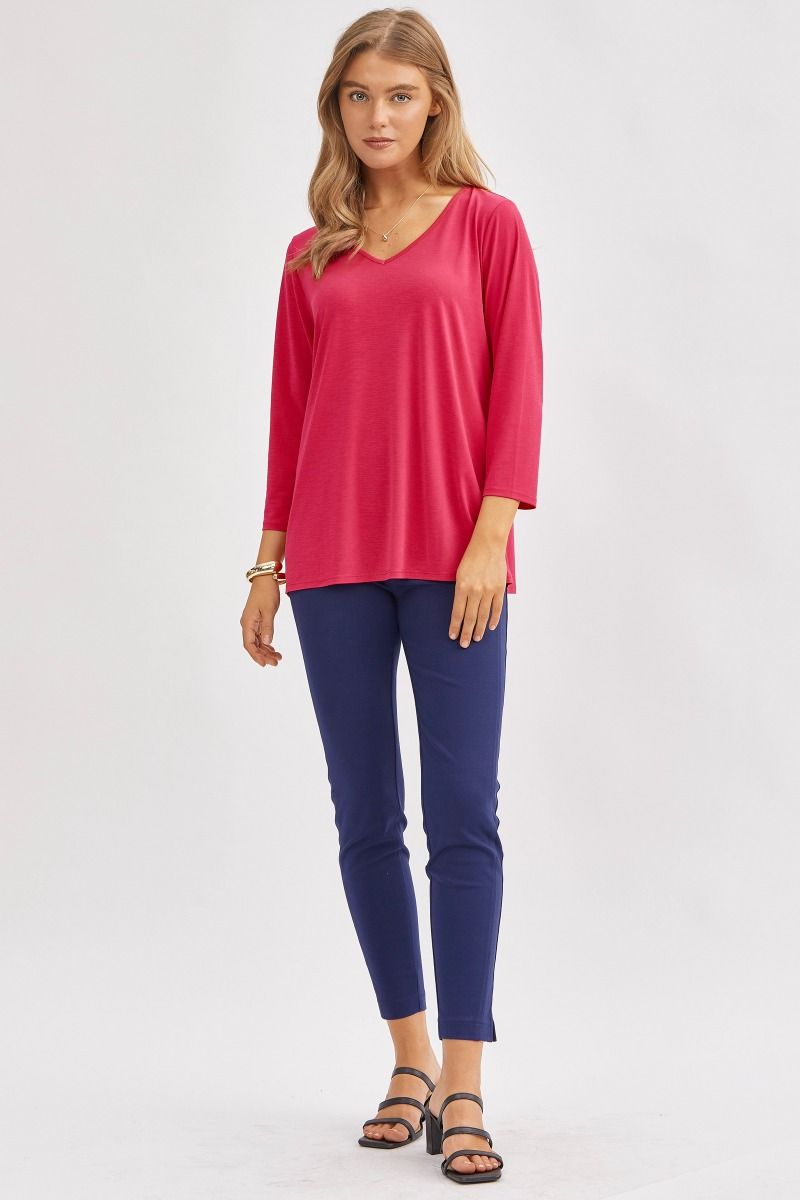 Dear Scarlett Signature Classic V-Neck Top (Multiple Colors Available!)