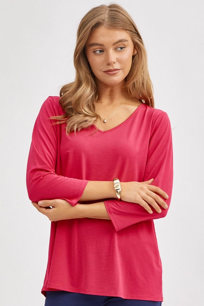 Dear Scarlett Signature Classic V-Neck Top (Multiple Colors Available!)
