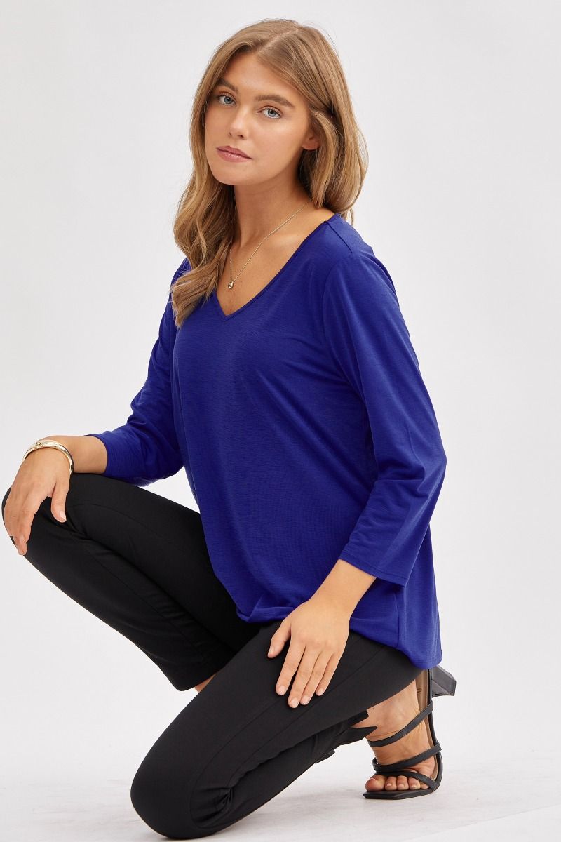 Dear Scarlett Signature Classic V-Neck Top (Multiple Colors Available!)