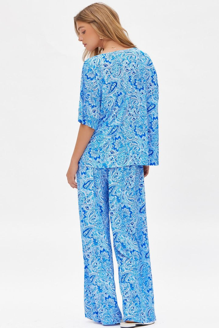 Dear Scarlett Cabana Set in PaisleyRoyal Blue