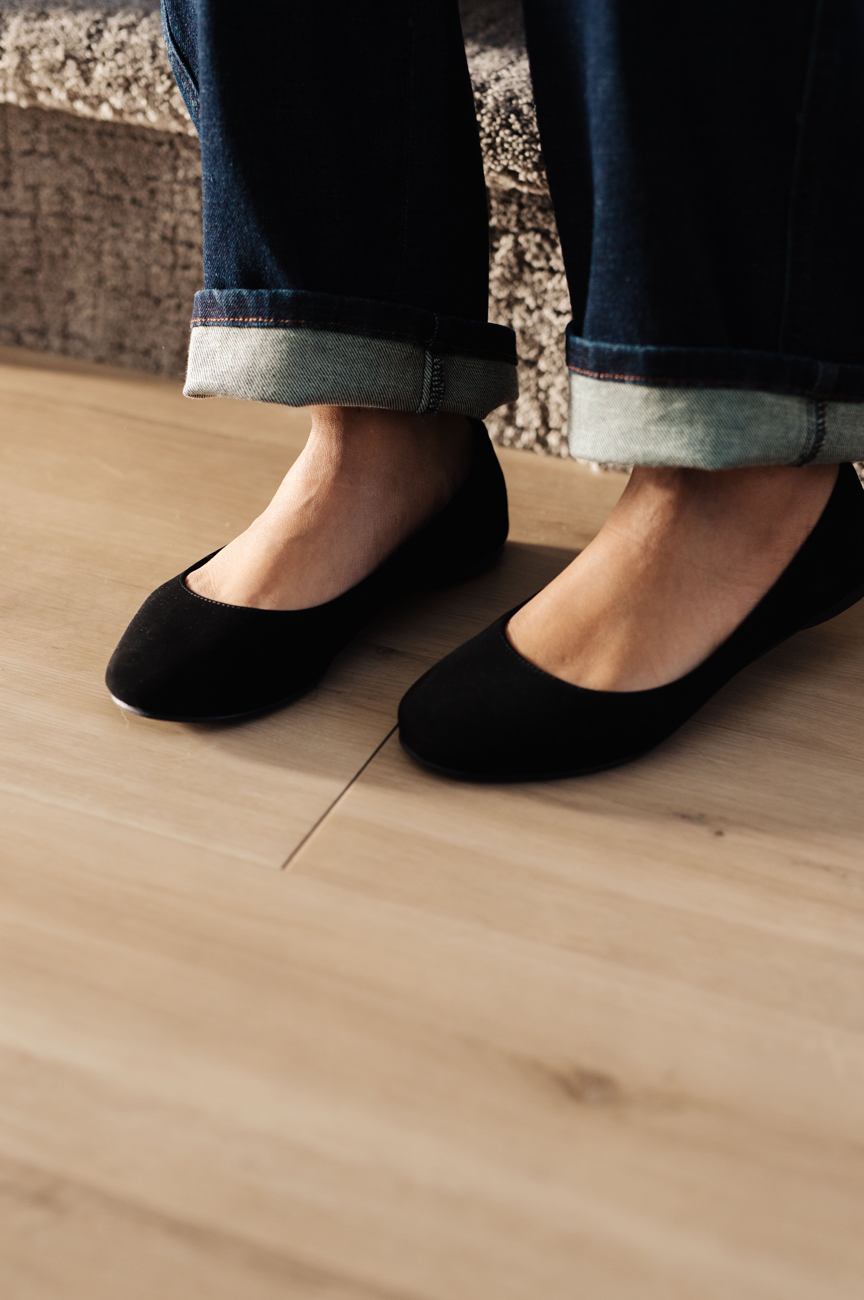 On Your Toes Ballet Flats in Black- 1/2