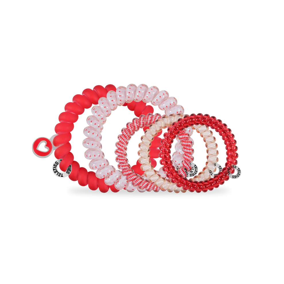 Teleties Hair Tie - Large and Small Band Pack of 5 - Soul Mate