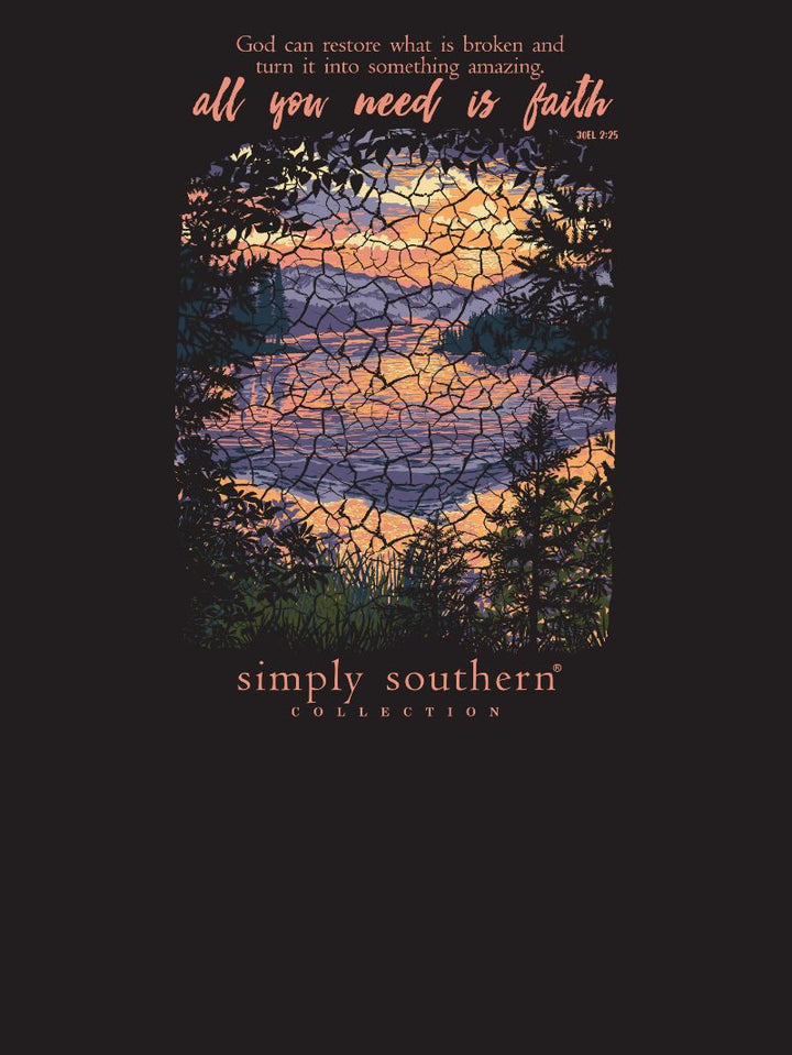 JUNE MARKET: Amazing Grace Short Sleeve - Black by Simply Southern (Ships Late July)