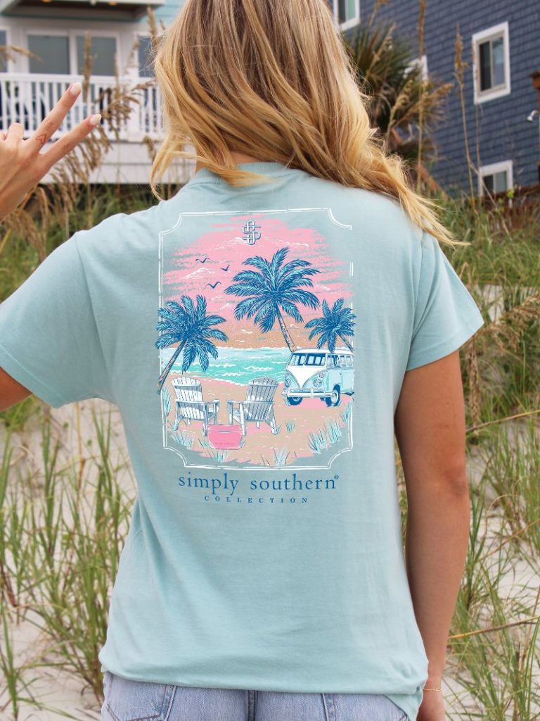 Bus On The Beach Short Sleeve Tee by Simply Southern