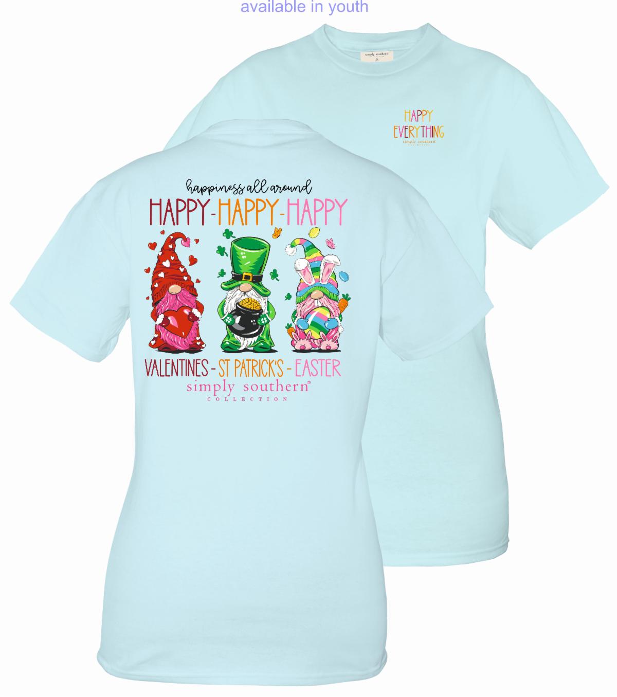 Youth 'Happy Everything' Spring Gnome Short Sleeve Tee by Simply Southern