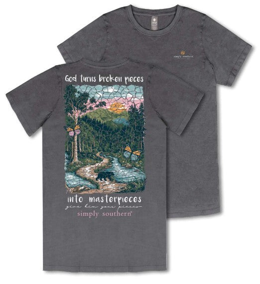 'Broken Pieces into Masterpieces' Short Sleeve Tee by Simply Southern