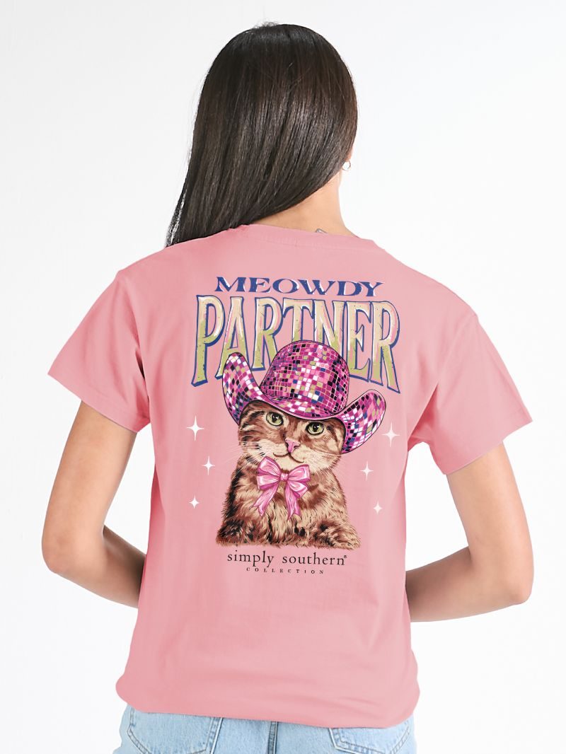 JAN MARKET: Meowdy Partner Short Sleeve Tee by Simply Southern (Ships in February)