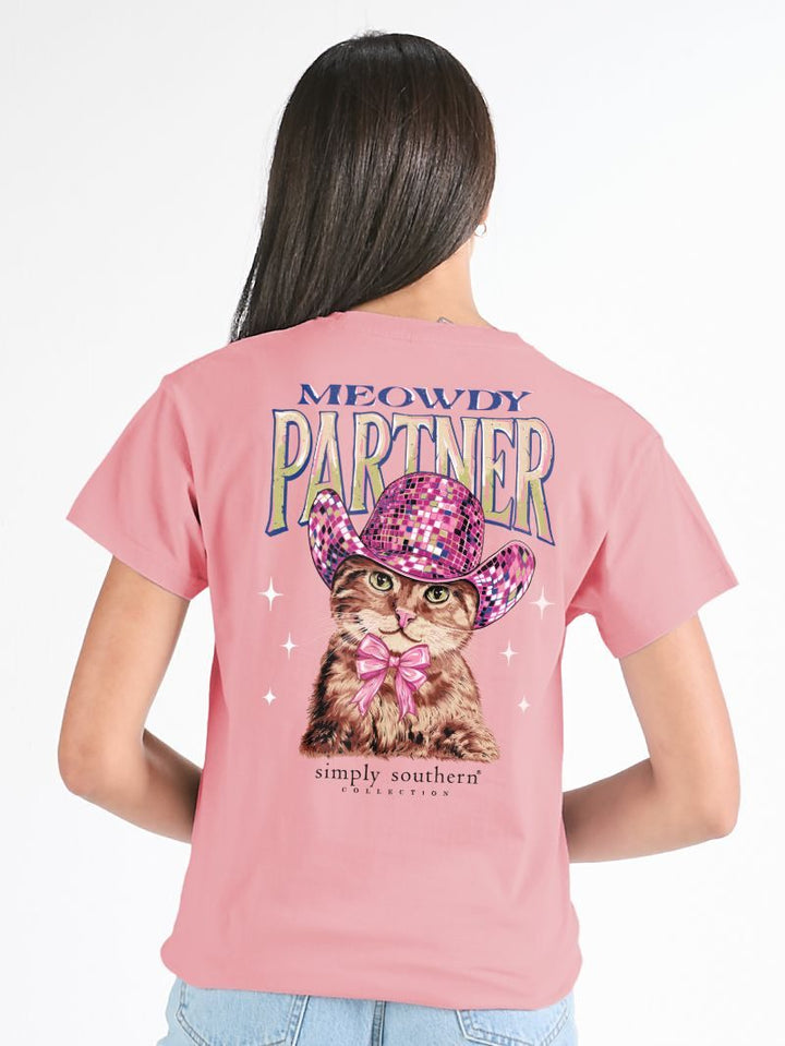 JAN MARKET: Meowdy Partner Short Sleeve Tee by Simply Southern (Ships in February)