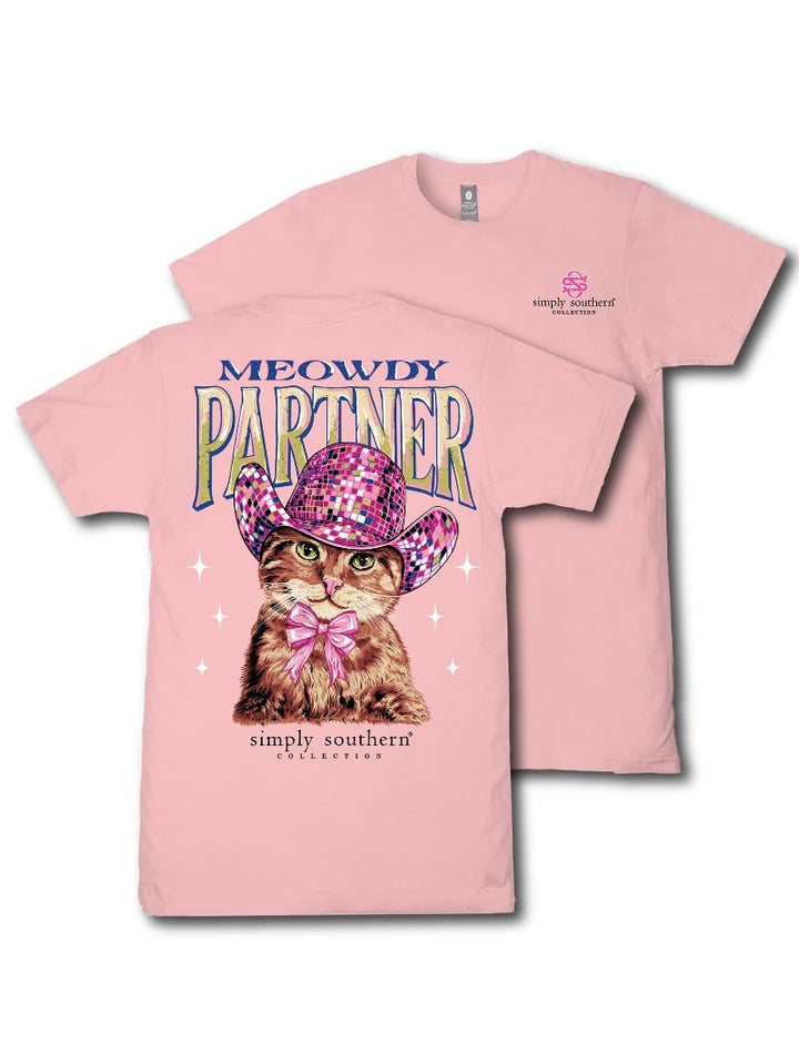 JAN MARKET: Meowdy Partner Short Sleeve Tee by Simply Southern (Ships in February)