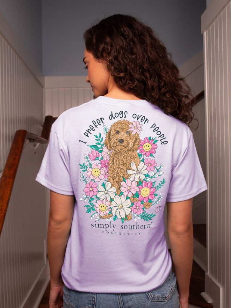 'I Prefer Dogs Over People' Short Sleeve Tee by Simply Southern