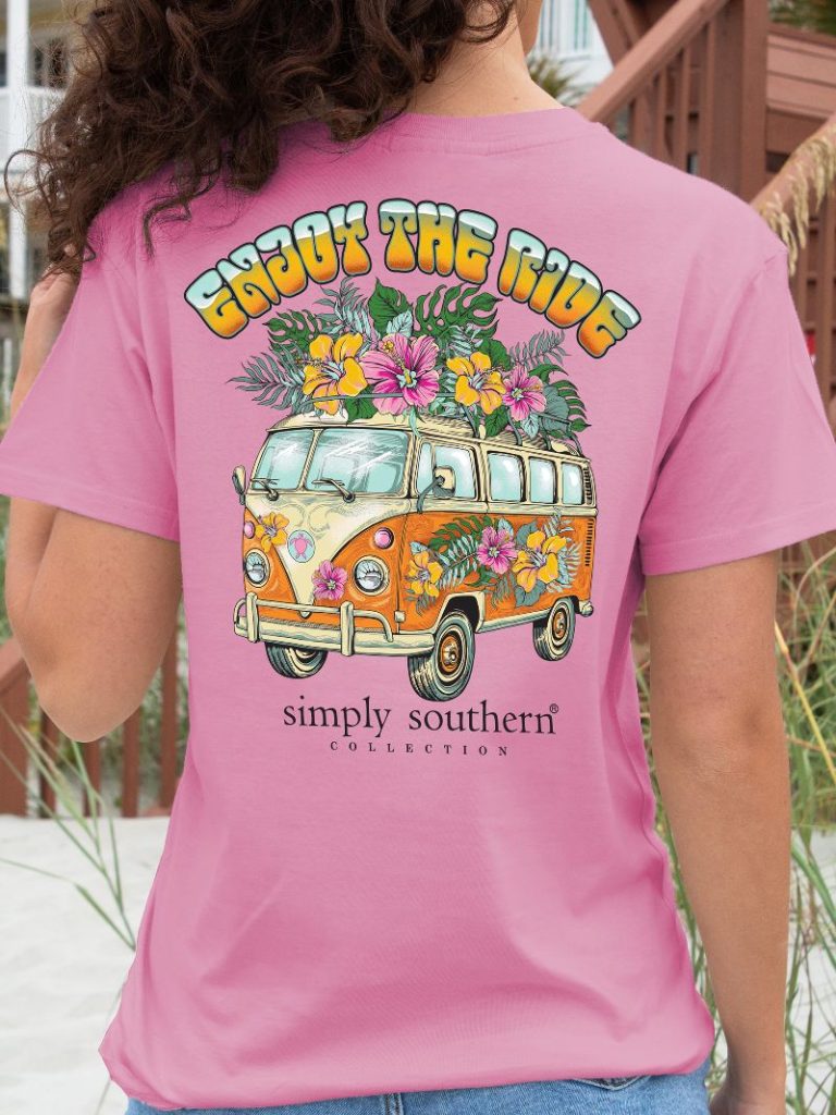 'Enjoy The Ride' Tropical Short Sleeve Tee by Simply Southern