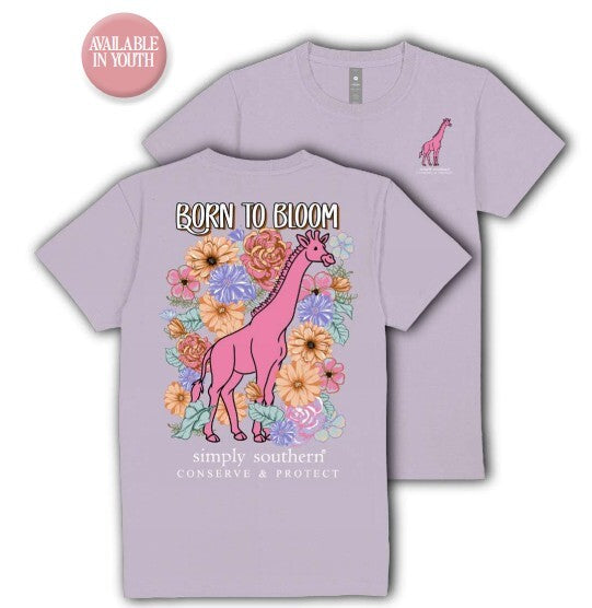 'Born to Bloom' Giraffe Tracking Tee by Simply Southern