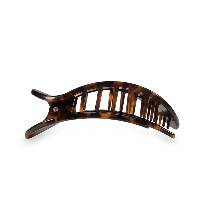 Small Teleties Flat Oval Clip - Tortoise