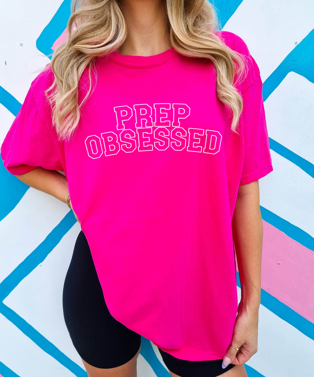 'Prep Obsessed' Varsity Letter Graphic Tee