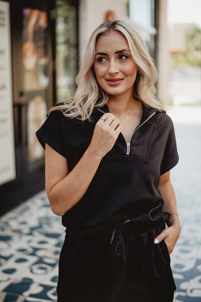 Black Scuba 2 Piece Set  By Katydid