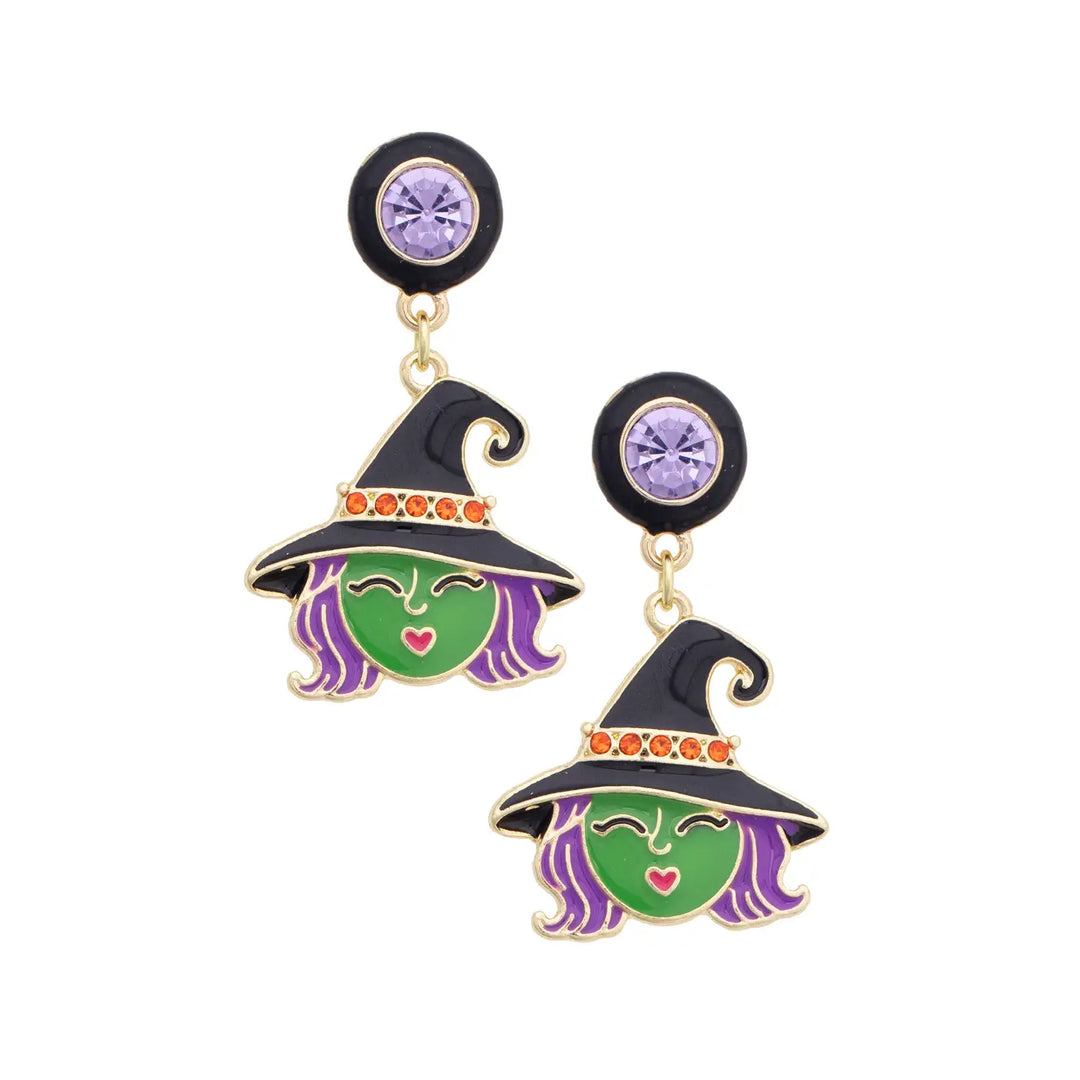 JUNE PREORDER: Witchy Enamel Drop Earrings in Multi by Canvas (Ships in September)