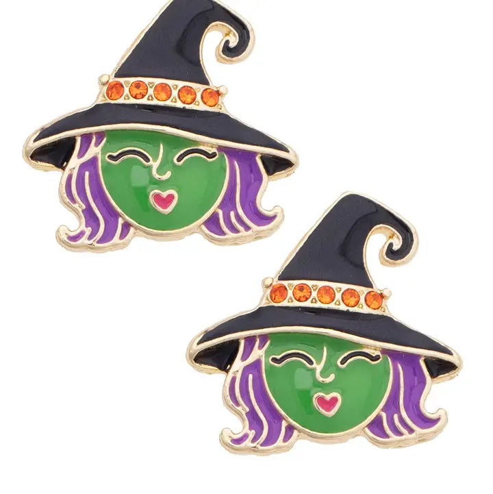JUNE PREORDER: Witchy Enamel Stud Earrings in Multi by Canvas (Ships in September)