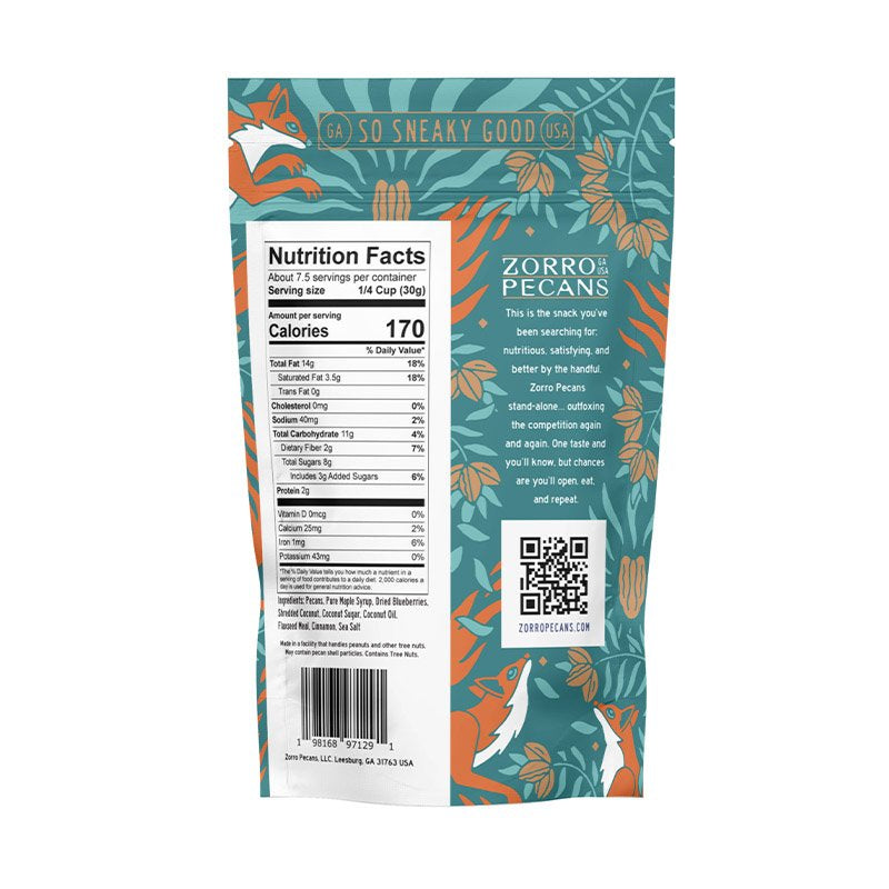 Pecan, Granola &amp; Blueberry Snack Mix Zorro Pecans