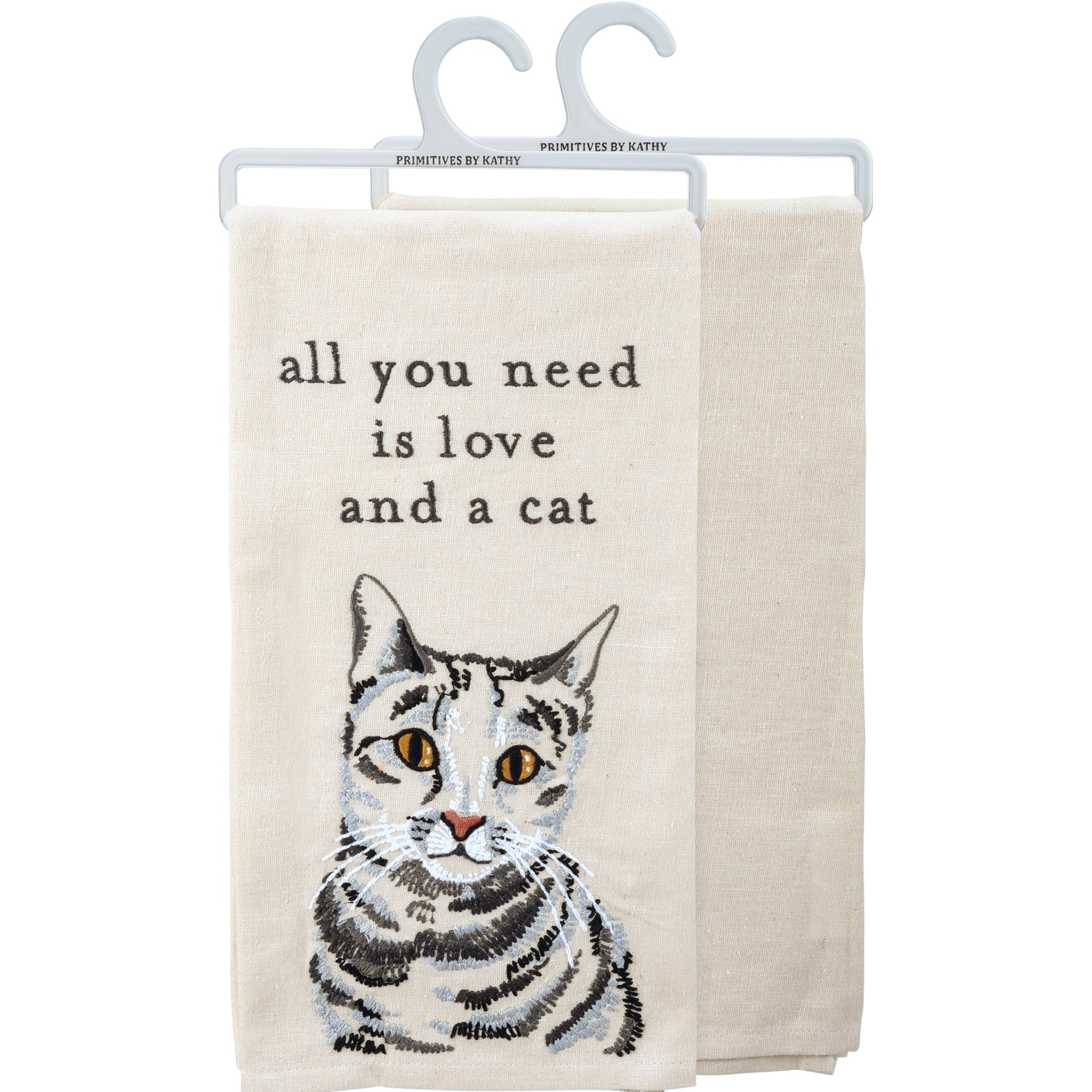 'All You Need Is Love And A Cat' Dish Towel
