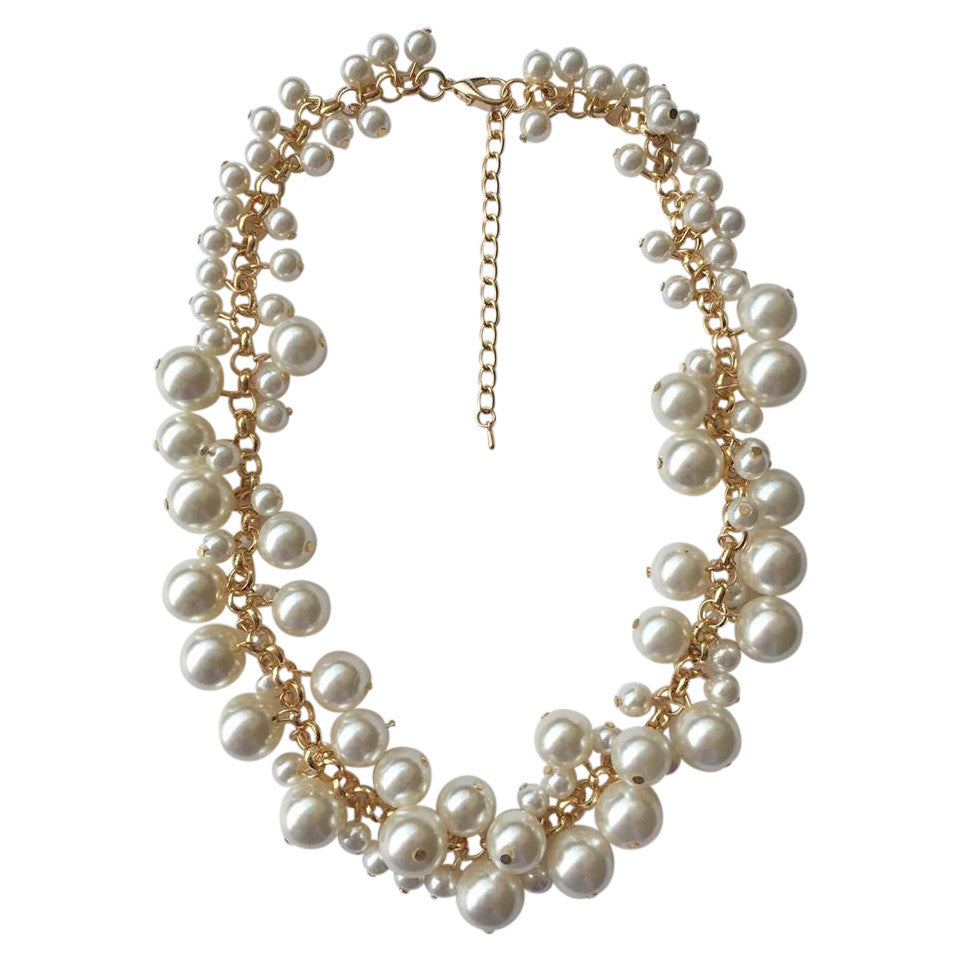 Molly Gold Pearl Necklace