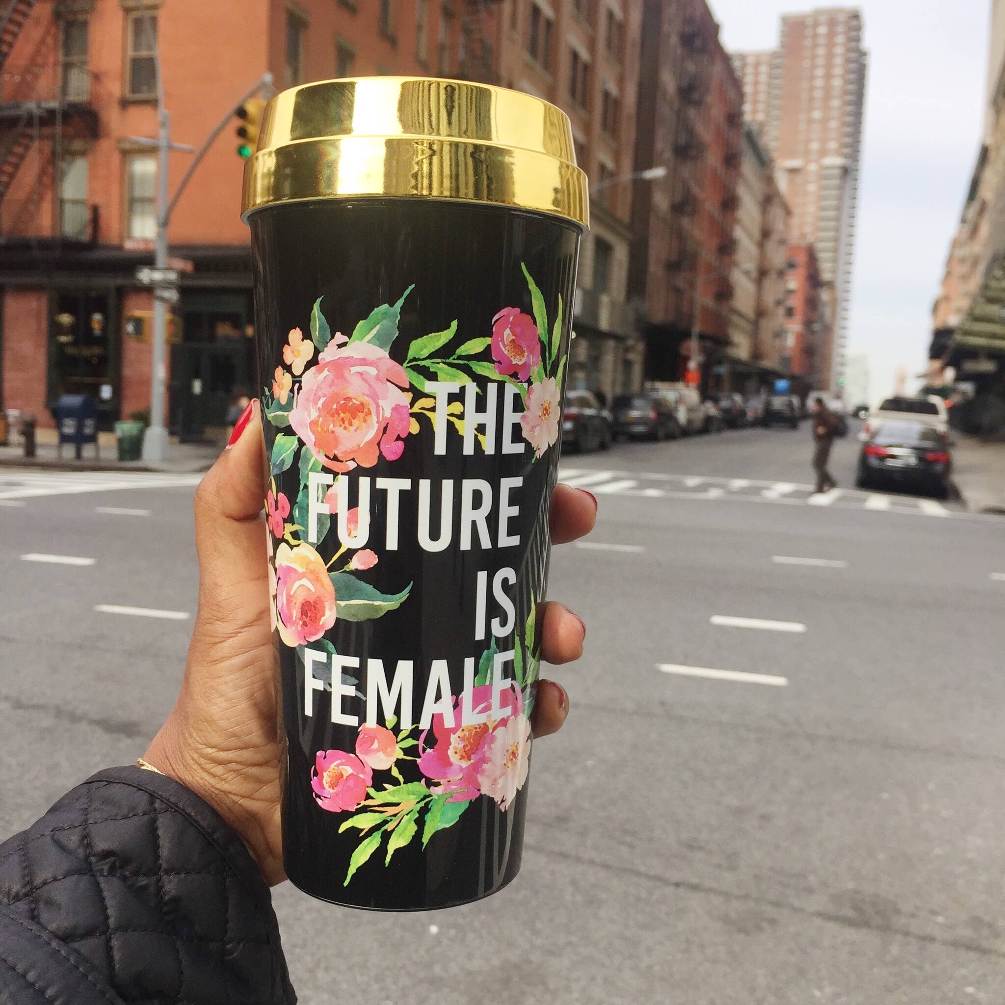 'The Future Is Female' Travel Mug