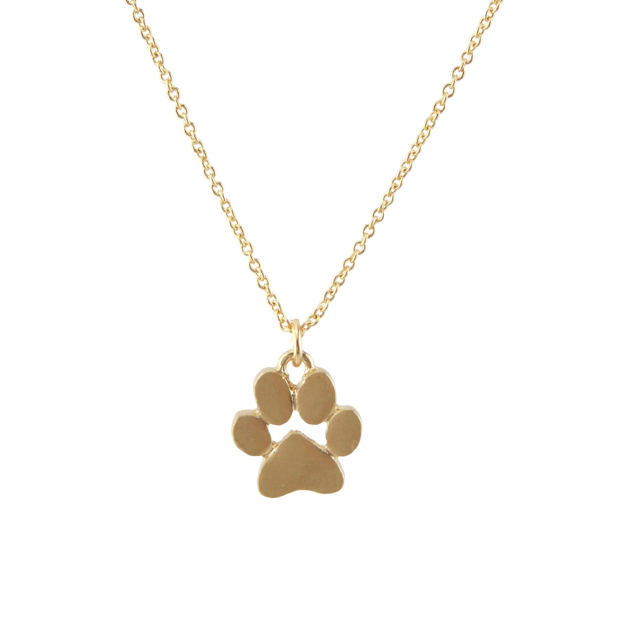 Paw Print Necklace - Gold